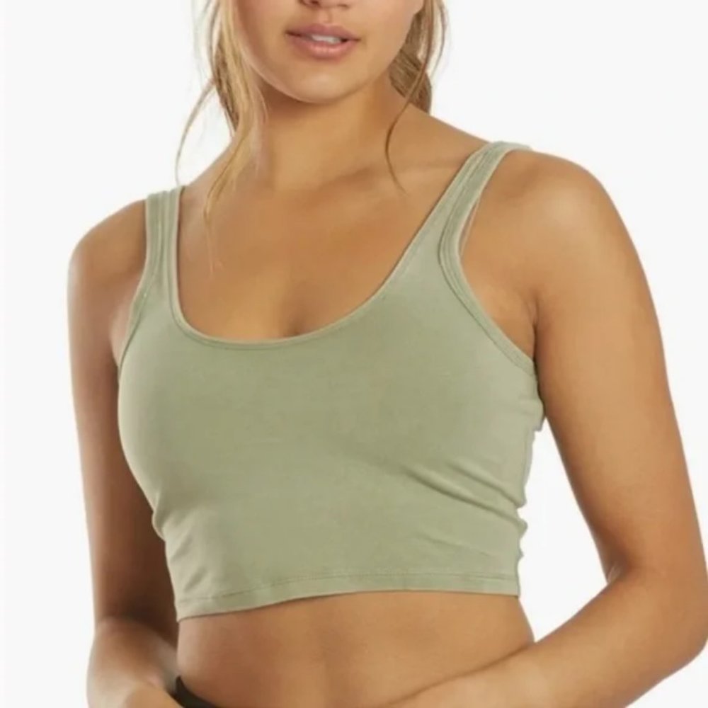 NEW Free People Hot Shot Cropped Cami Cargo Green Womens Size Size, S